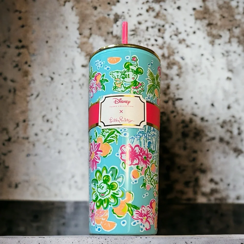 🆕 Lilly Pulitzer Lilly Loves Disney Tumbler Limited Edition